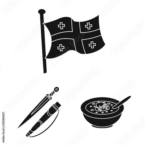 Vector design of heritage and originality symbol. Collection of heritage and traditions stock symbol for web.