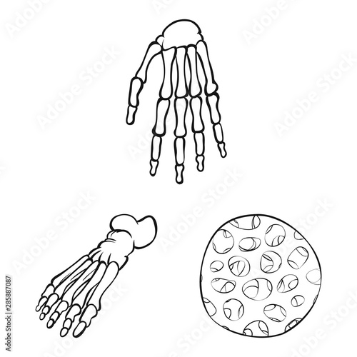 Isolated object of medicine and clinic sign. Set of medicine and medical stock vector illustration.