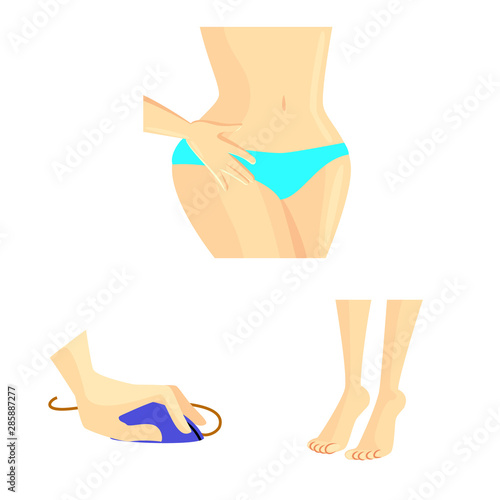 Isolated object of pain and disease symbol. Set of pain and injury stock vector illustration.