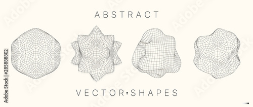 Geometric shape for design. 3d technology style.