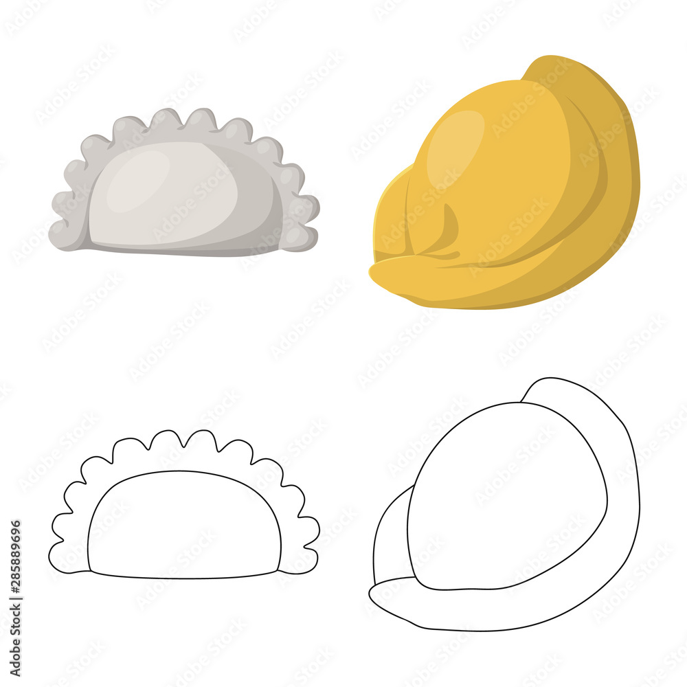 Vector illustration of products and cooking symbol. Set of products and appetizer vector icon for stock. Vector illustration of products and cooking symbol. Set of products and appetizer vector icon for stock.