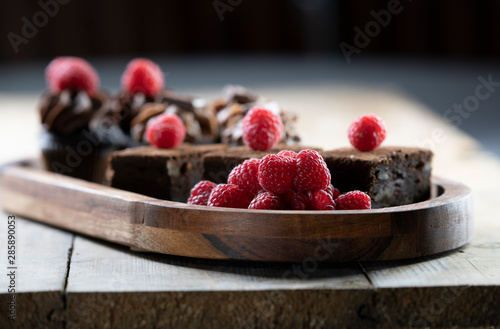 Chocolate Brownie and Raspberry