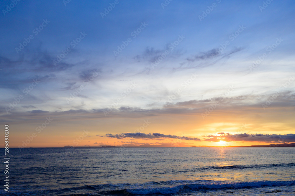 波津海岸から眺める日の出
