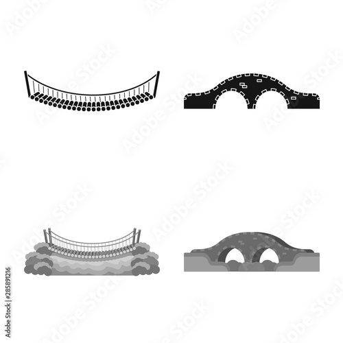 Fototapeta Naklejka Na Ścianę i Meble -  Vector design of connection and design icon. Collection of connection and side stock vector illustration.