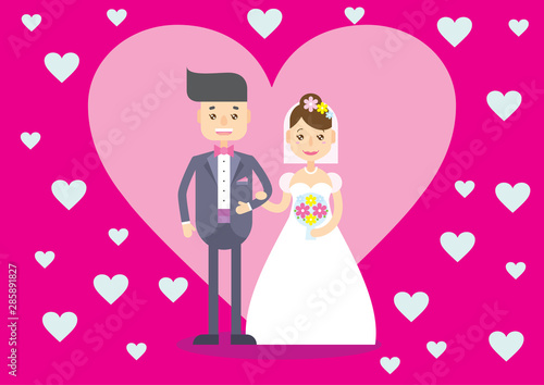 新郎新婦の結婚式 Bride and Groom in Wedding