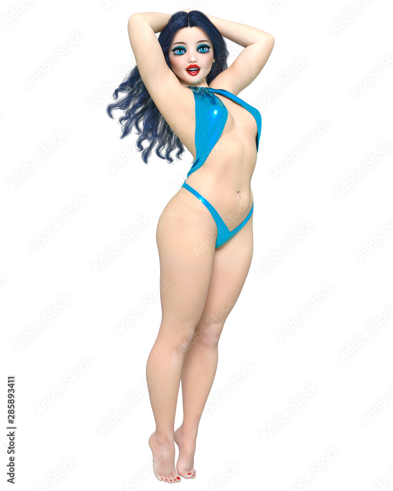 Fototapeta premium Summer beach woman swimsuit.