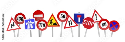 bannière panneaux de circulation