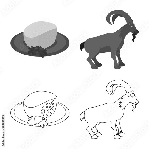 Vector design of culture and sightseeing symbol. Collection of culture and originality stock symbol for web.