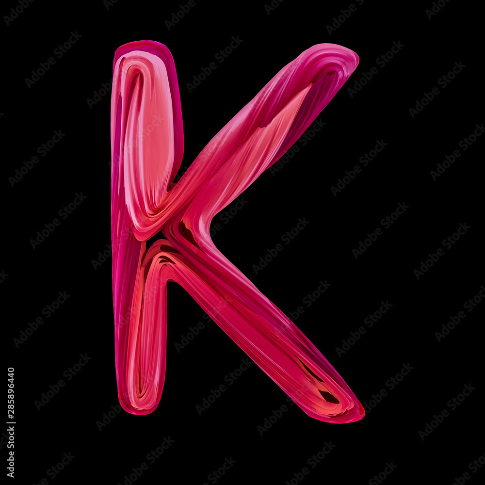 Alphabet candy twisted style art and illustration letter K. 3D Alphabet candy twisted style art and illustration letter K. 3D