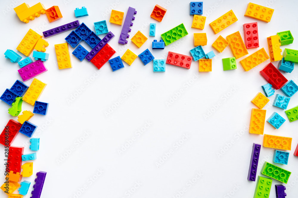 Puzzle toy for Kid in creative education concept in flat lay