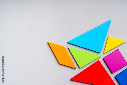 Free Download Puzzle toy for Kid in creative education concept in flat lay - GFXLoad