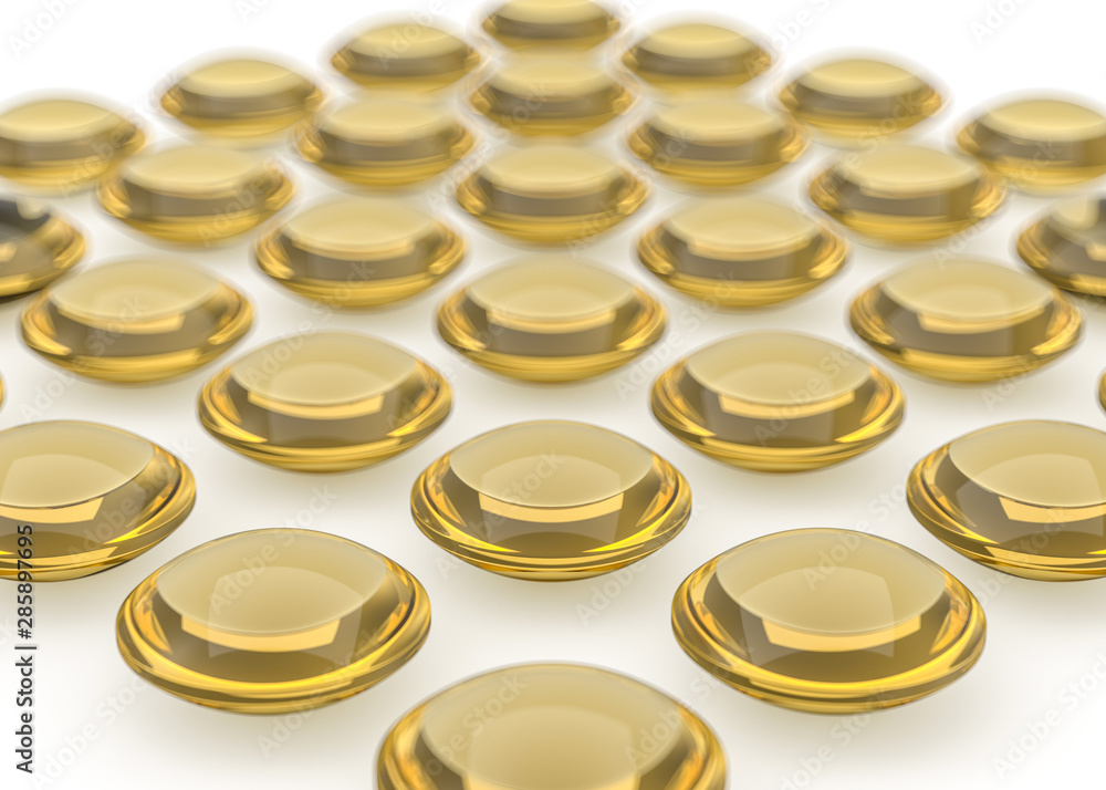 Glossy capsule llustration. Cosmetic, pharmaceutical and medical concept. 3D Glossy capsule llustration. Cosmetic, pharmaceutical and medical concept. 3D