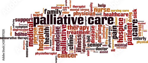 Palliative care word cloud photo