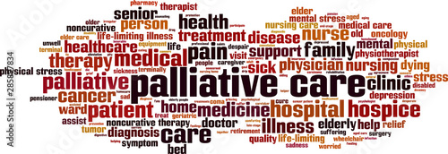Palliative care word cloud photo