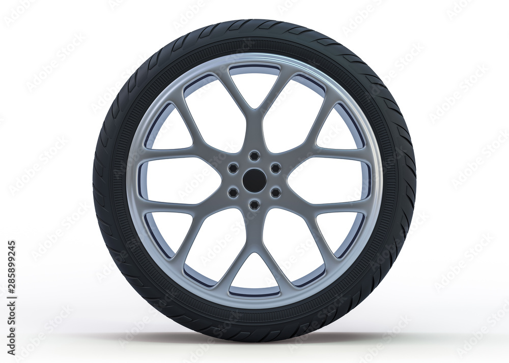 Obraz premium Winter set tires with hard protector. 3D