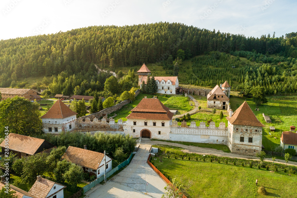 The Lazar Castle, important Renaissance buildings of Transylvania, located in Lazarea, Romania.