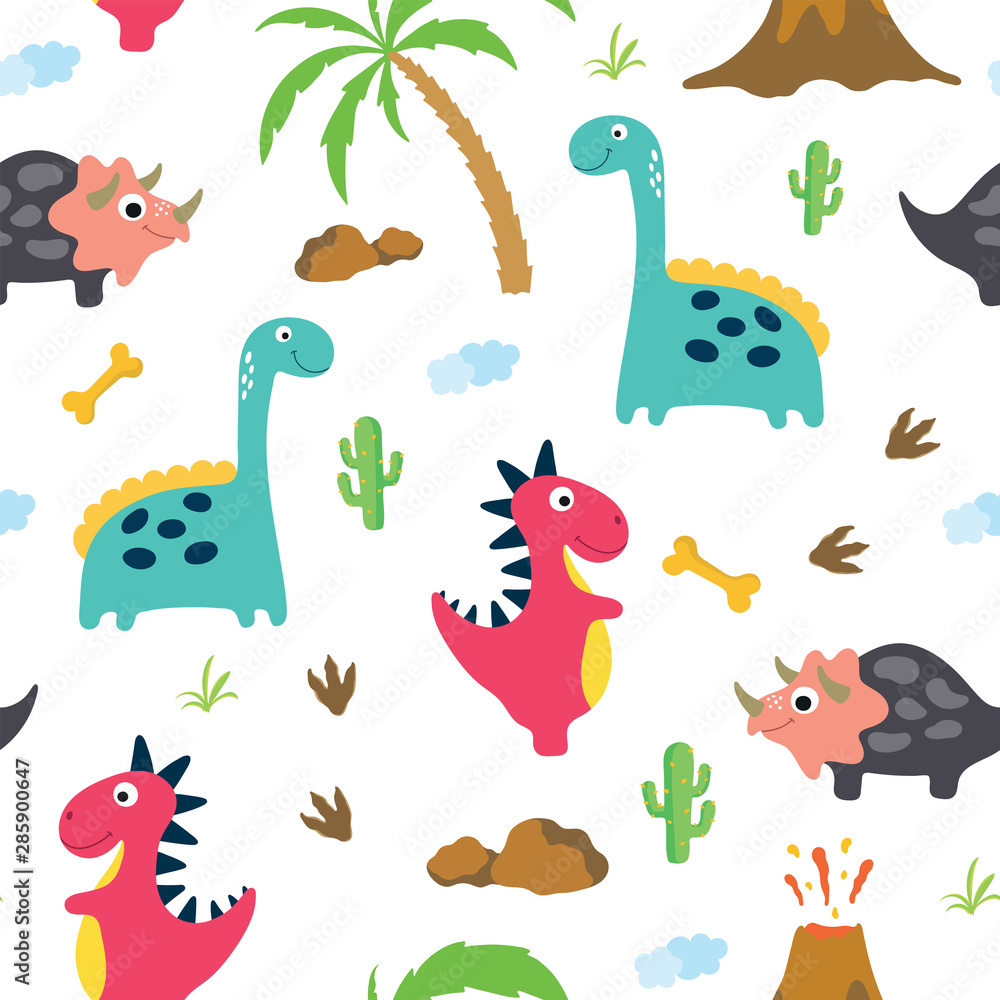 Cute dinosaur seamless pattern Cute dinosaur seamless pattern