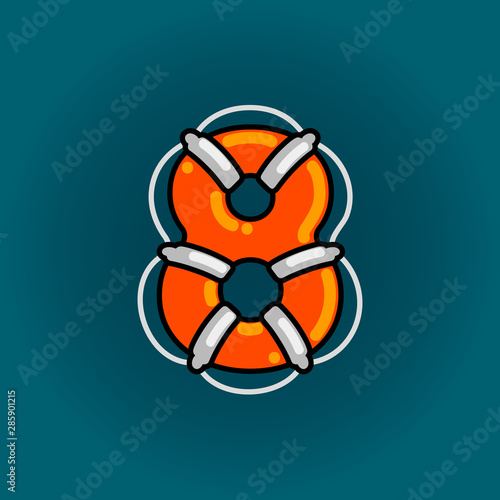 Numeral Eight Lifebuoy font style