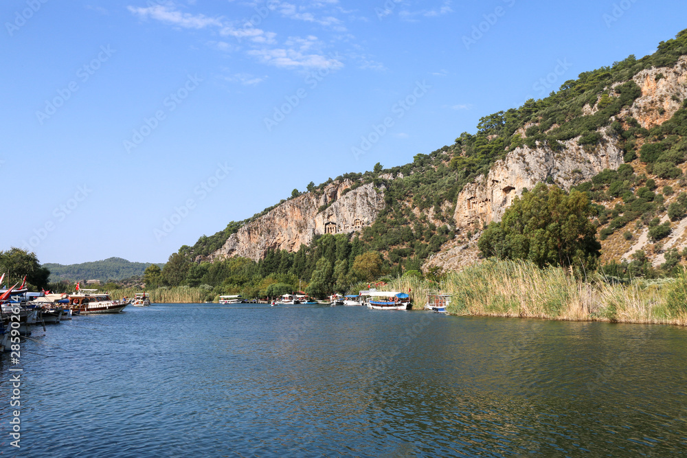 Boat tour on the river - dalyan iztuzu beach