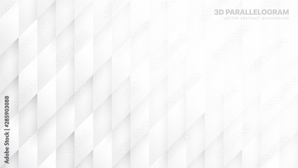Conceptual 3D Vector Parallelograms Pattern Technologic White Abstract Background. Science Technology Tetragonal Structure Light Wallpaper. Three Dimensional Tech Clear Blank Subtle Textured Backdrop Conceptual 3D Vector Parallelograms Pattern Technologic White Abstract Background. Science Technology Tetragonal Structure Light Wallpaper. Three Dimensional Tech Clear Blank Subtle Textured Backdrop