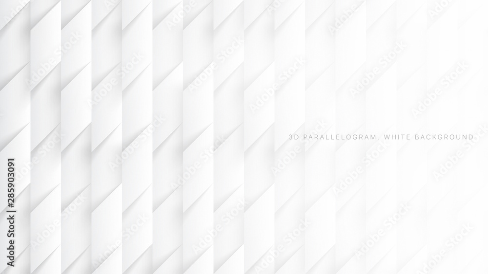3D Vector Parallelograms Simple White Abstract Background. Three Dimensional Science Technology Tetragonal Pattern Structure Light Wallpaper. Tech Clear Blank Subtle Textured Backdrop 3D Vector Parallelograms Simple White Abstract Background. Three Dimensional Science Technology Tetragonal Pattern Structure Light Wallpaper. Tech Clear Blank Subtle Textured Backdrop