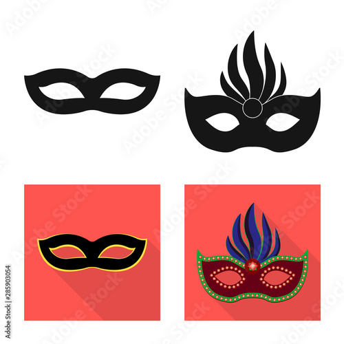 Isolated object of luxury and celebration symbol. Collection of luxury and hide vector icon for stock.