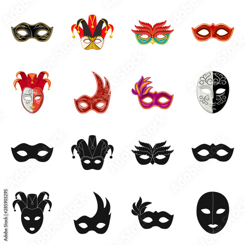 Vector illustration of luxury and celebration logo. Set of luxury and hide stock vector illustration.