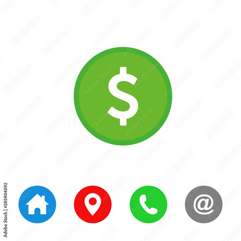 Dollar money symbols icon vector design Dollar money symbols icon vector design