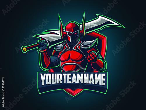 Esport logo concept for your team, Frame, character, and writing can be separated