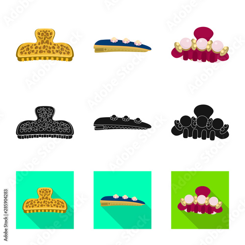 Vector illustration of beauty and fashion icon. Set of beauty and female stock vector illustration.