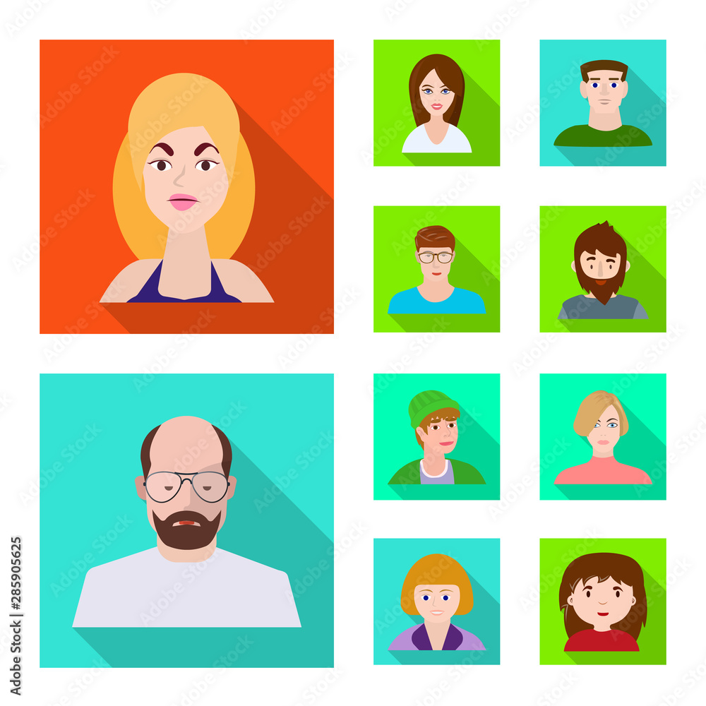 Vector design of avatar and person logo. Collection of avatar and profession stock symbol for web. Vector design of avatar and person logo. Collection of avatar and profession stock symbol for web.