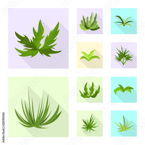 Vector design of landscaping and summer sign. Set of landscaping and environment vector icon for stock.
