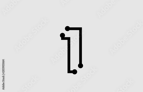 number 1 one logo design with line and dots