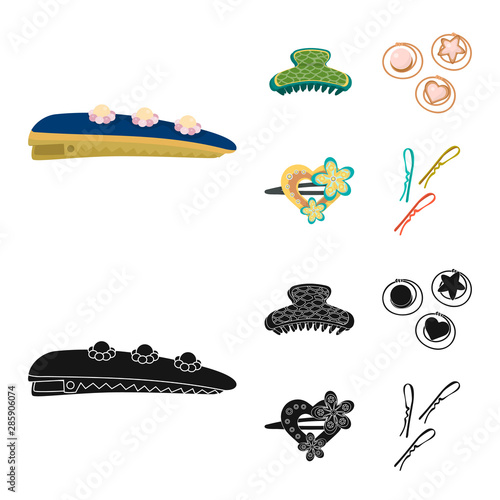 Vector design of beauty and fashion symbol. Collection of beauty and female vector icon for stock.