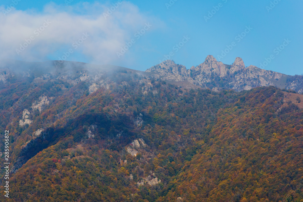 Beautiful autumn landscape with high mountains, Armenia