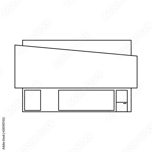Vector illustration of shop and modern icon. Set of shop and exterior stock symbol for web.