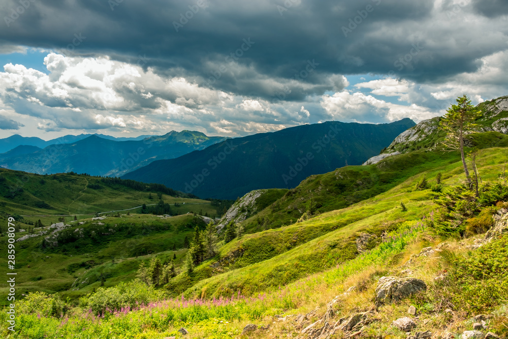 Summer day trekking in the Carnic Alps, Friuli Venezia-Giulia, Italy