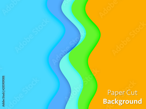 Soft colors abstract paper carve template background.For book cover or annual report template concept design.Vector illustration.