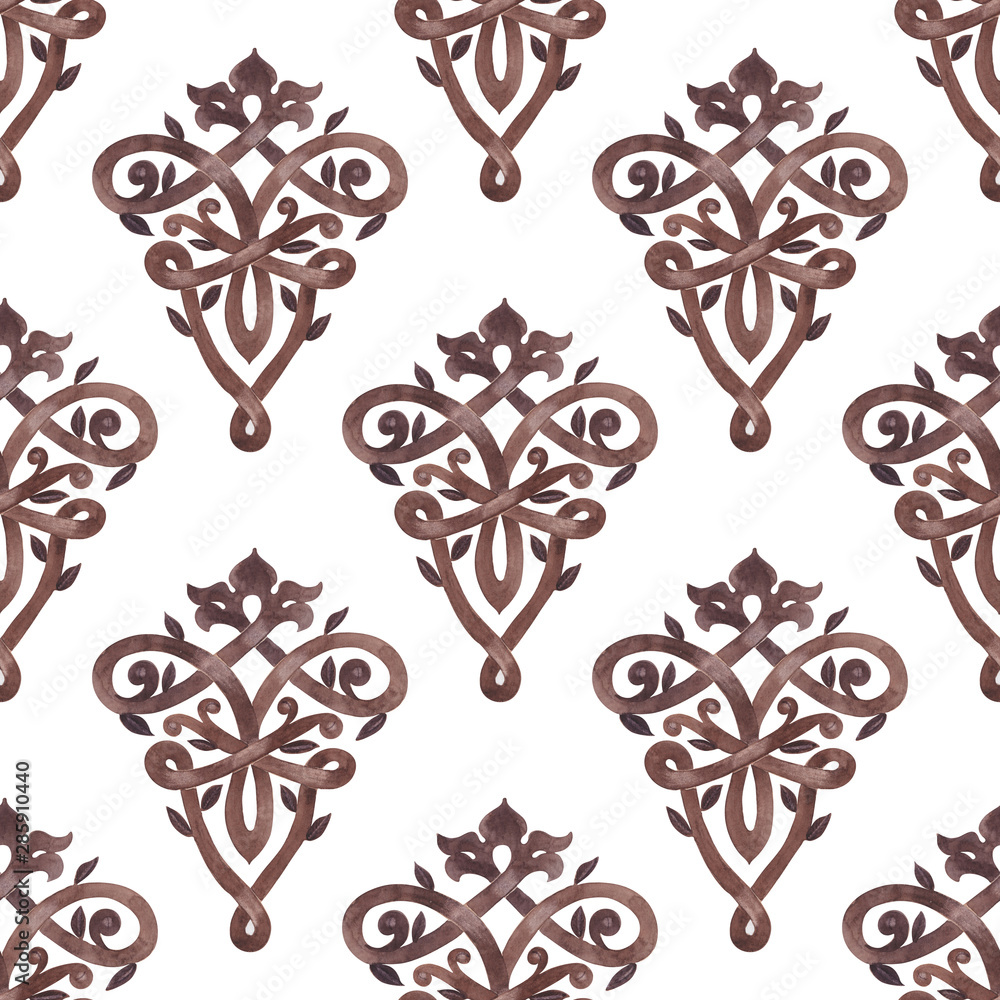Watercolor background with Celtic ornaments Stock Illustration | Adobe