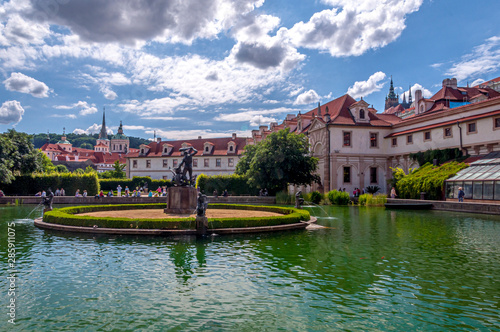 Wallenstein gardens with baroque palace in Prague, the home of Czech Senate. Prague, Czech Republic