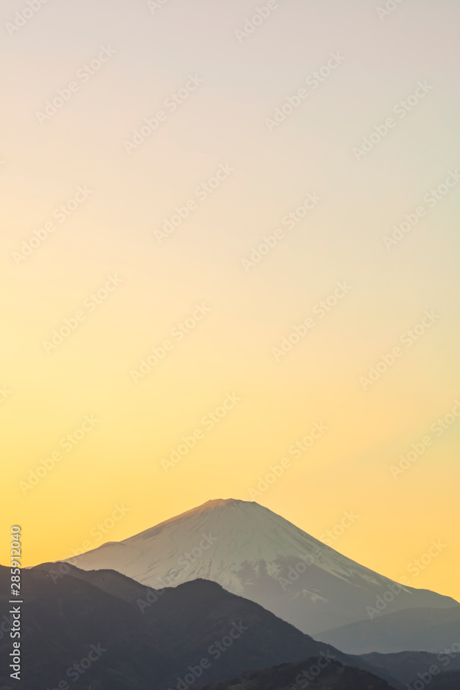 富士山　夕景