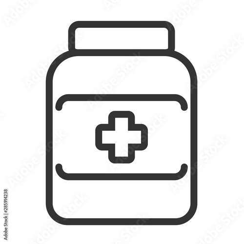 medical potion outline vector icon isolated on white background. medical potion flat icon for web, mobile and user interface design. medical healthcare concept