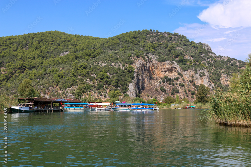 Boat tour on the river - dalyan iztuzu beach