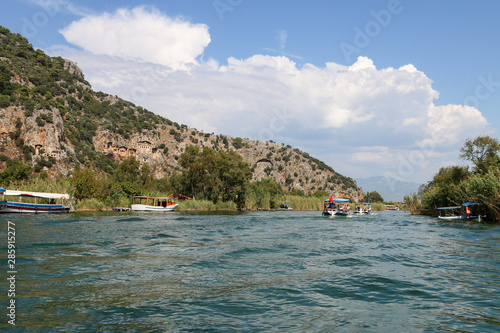 Boat tour on the river - dalyan iztuzu beach