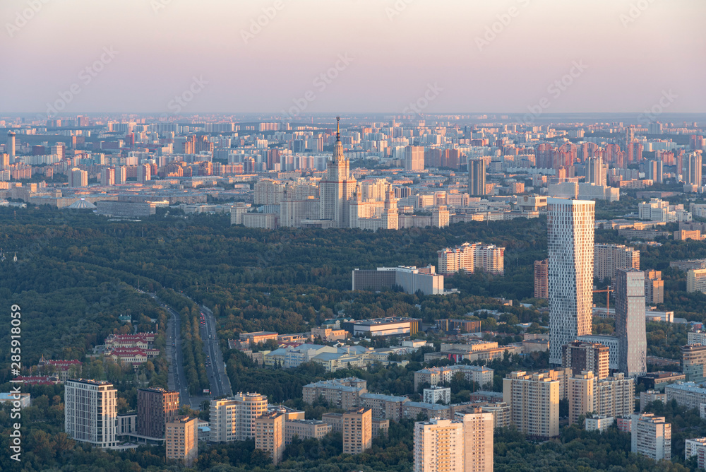Aerial view of Moscow