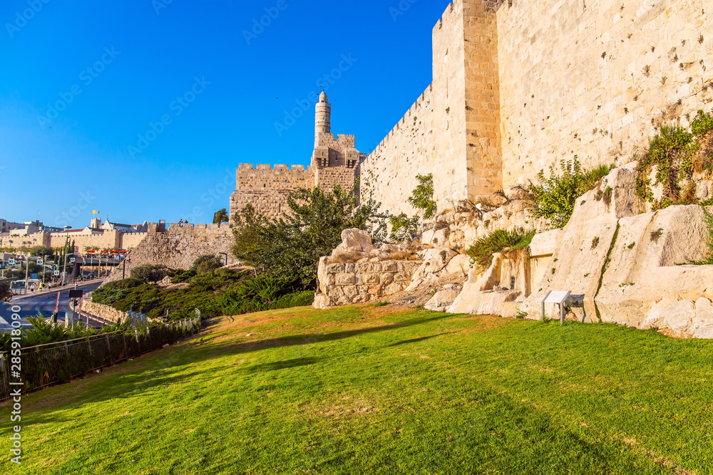 Monumental walls of Jerusalem