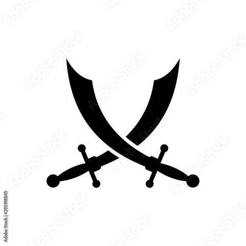 Sword symbol icon vector EPS 10 illustration