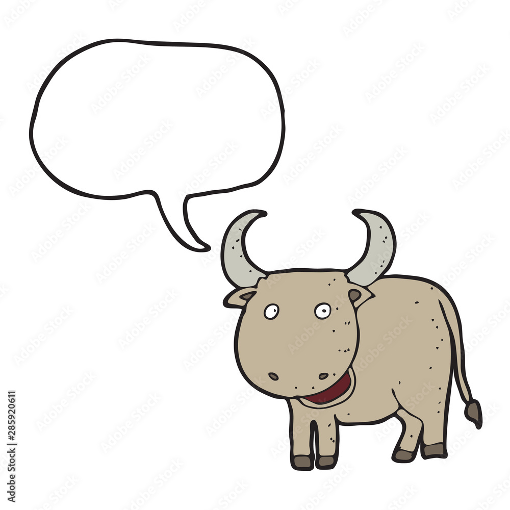 digitally drawn illustration cow and speech bubbles design. hand drawing style digitally drawn illustration cow and speech bubbles design. hand drawing style