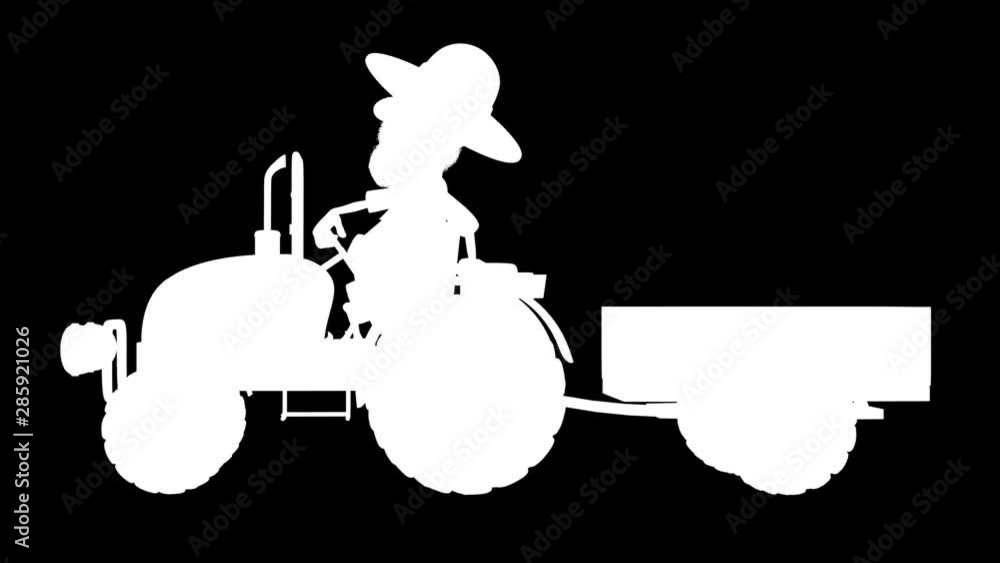3d illustration farmer rides a tractor with a trailer/3d illustration grandfather the peasant poses with agricultural machinery 3d illustration farmer rides a tractor with a trailer/3d illustration grandfather the peasant poses with agricultural machinery