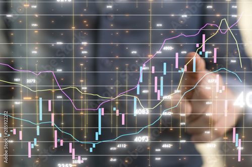 stock Trading digital Investment dashboard © vegefox.com